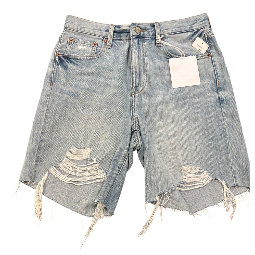 pistola Light Wash Distressed Jean Shorts